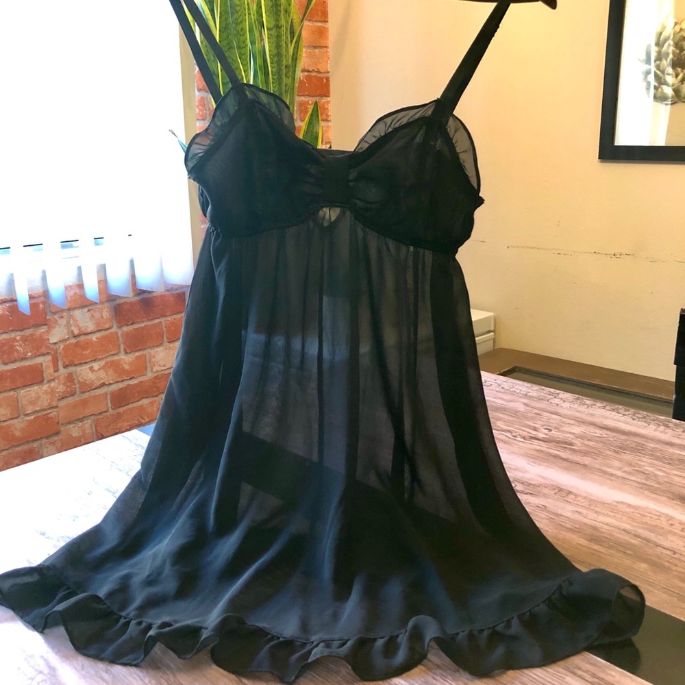 Black see through babydoll